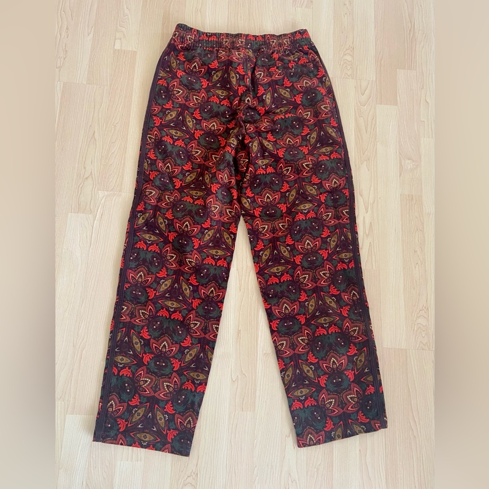 ADIDAS Men's Corduroy Cotton Track Pants IS5277 Size Medium 70’s Style Paisley - Picture 11 of 12